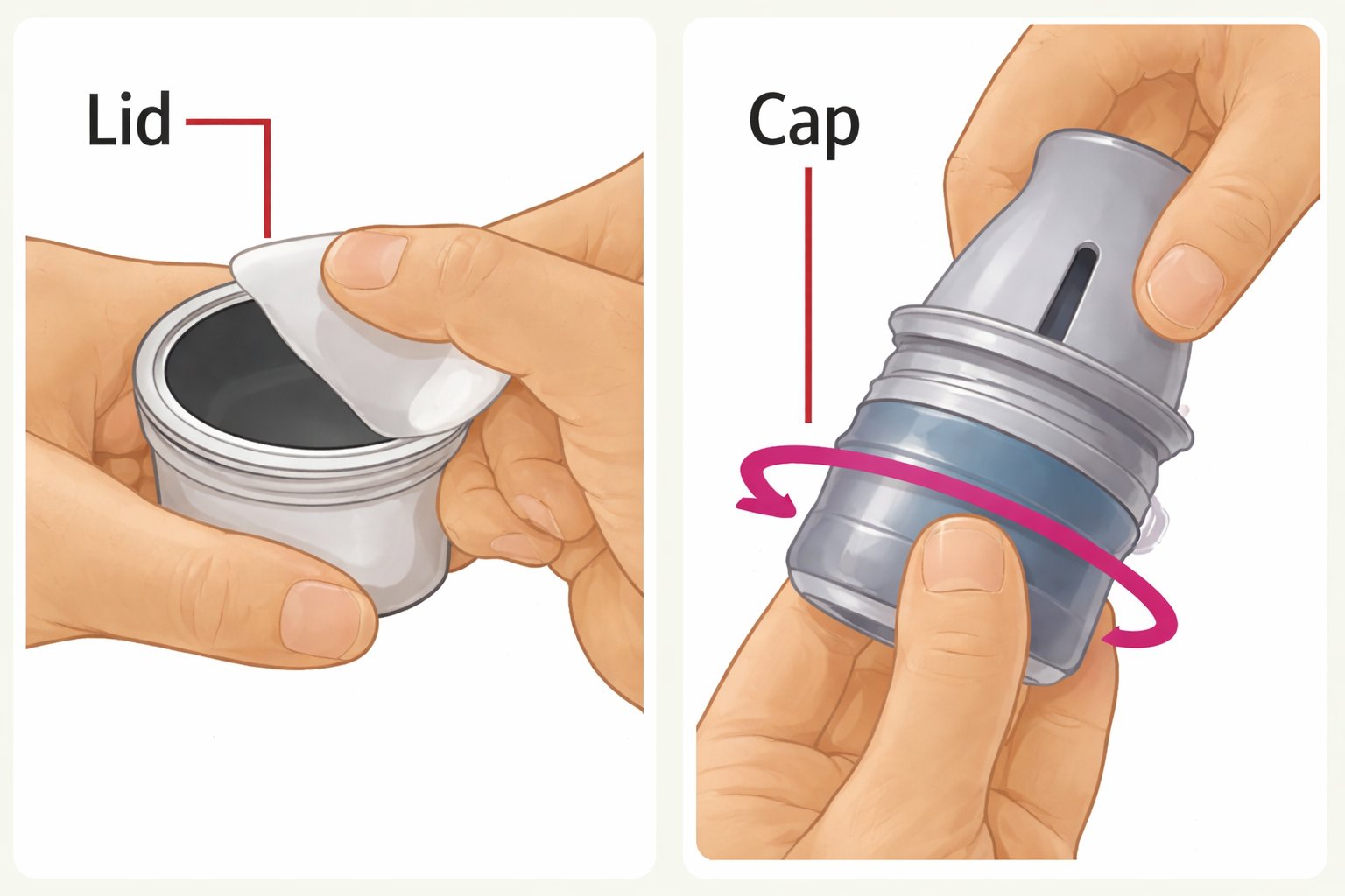 Peel lid off sensor pack and unscrew cap from applicator