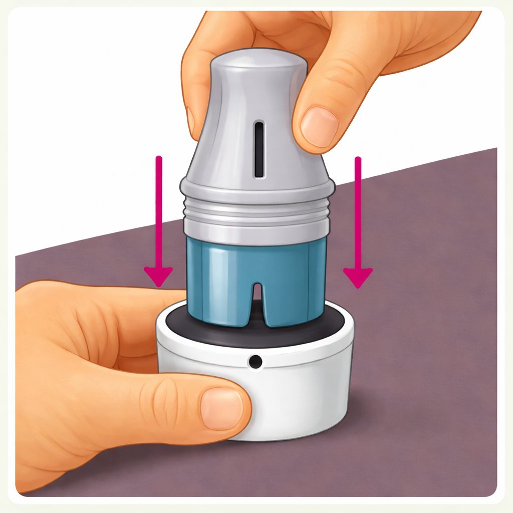 Align and press applicator into sensor pack